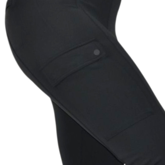 Athleta Delancey Straight Cargo Pants Black Straight Leg Pull On High Waist XS - Picture 9 of 15